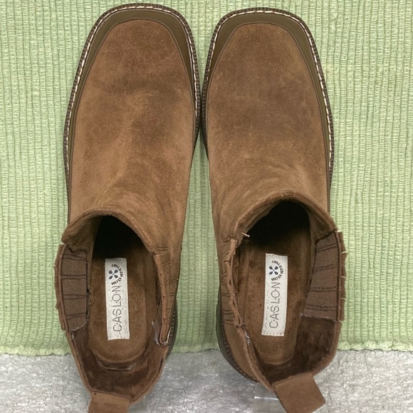 Caslon Women's Betsy Lug Sole Water Resistant Brown Suede Boots Shoes SZ US 9 - Picture 5 of 12